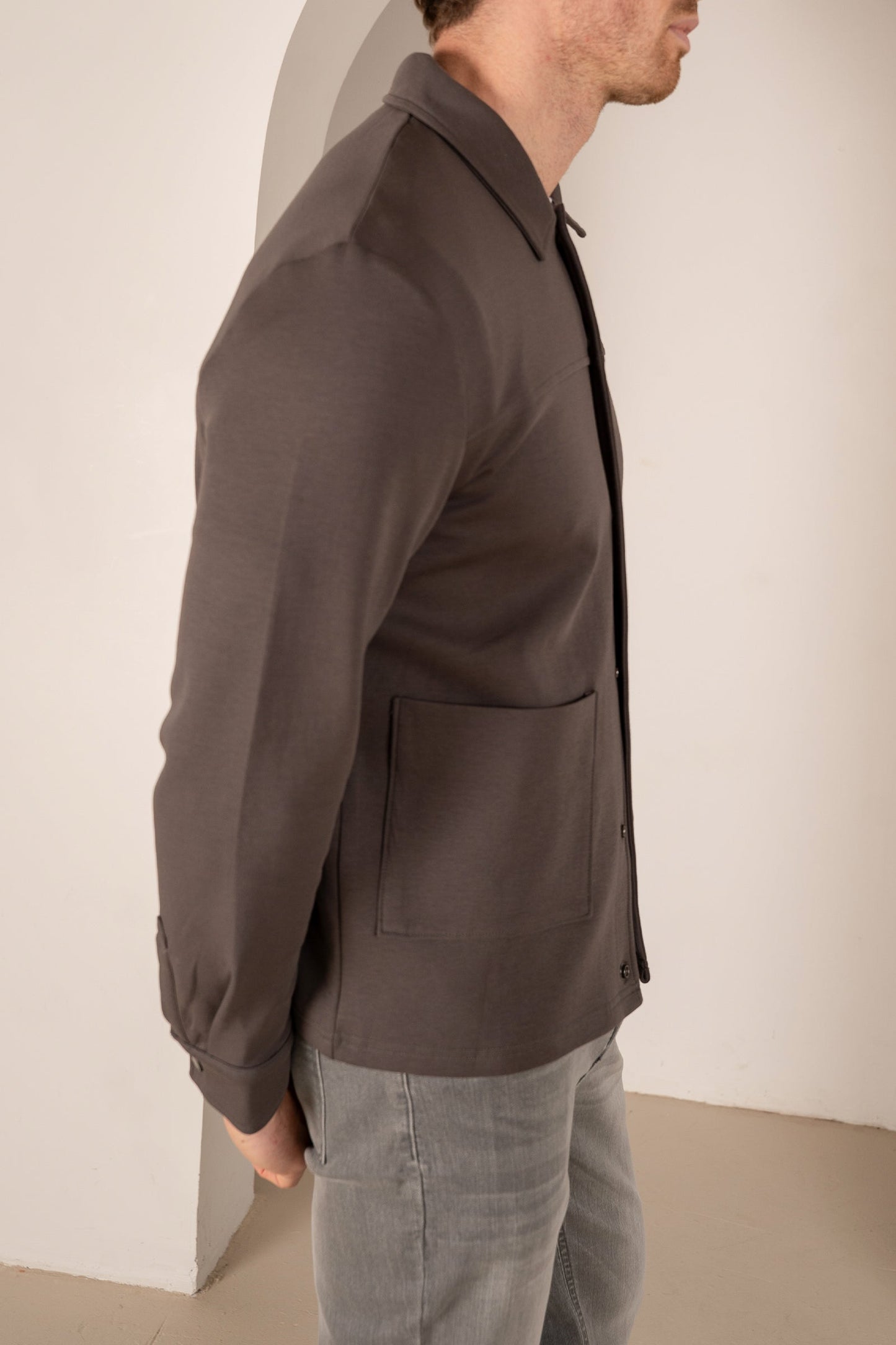 Interlock Overshirt - Charcoal