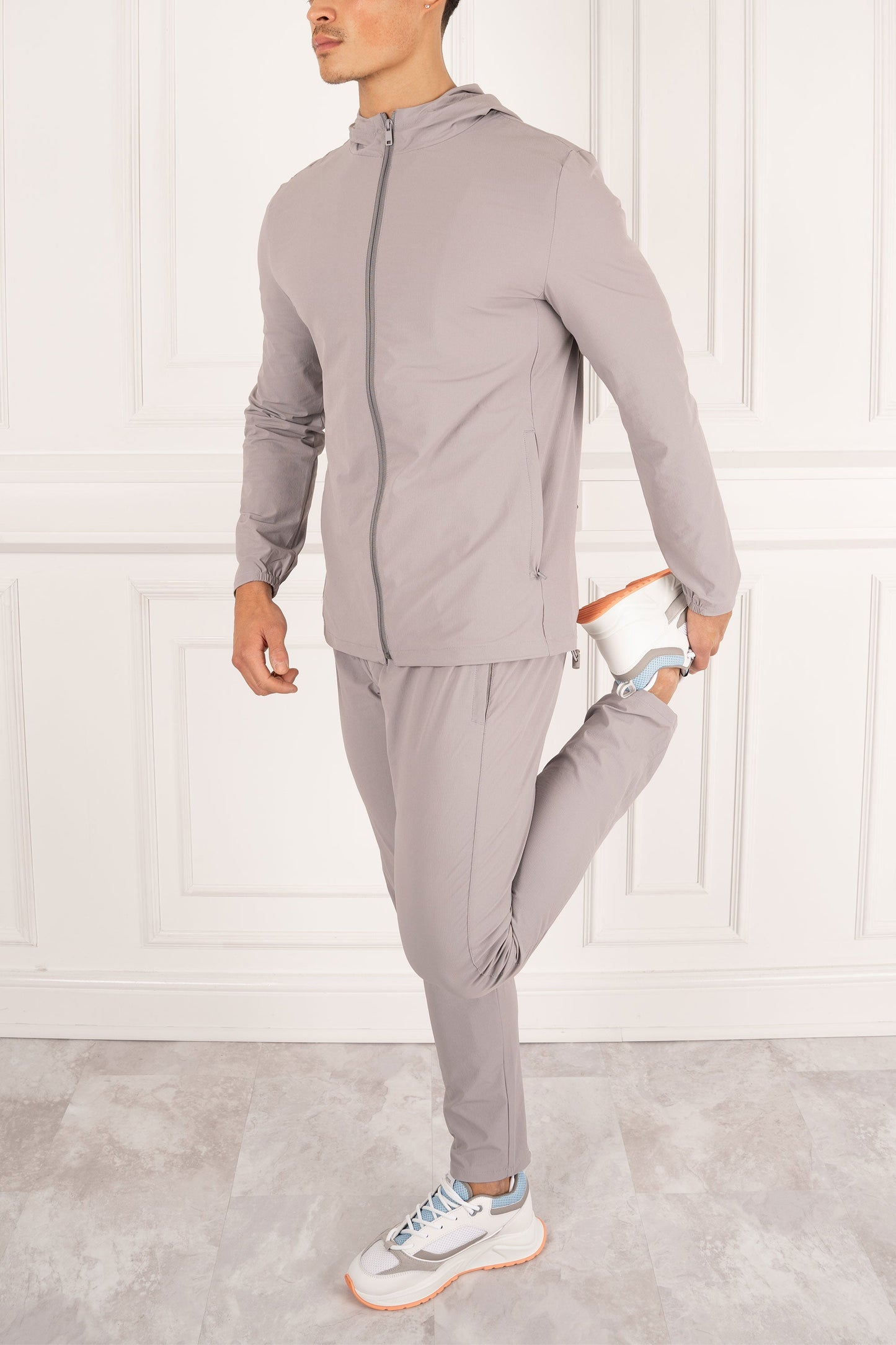 Premium Technical Windbreaker Jacket - Grey