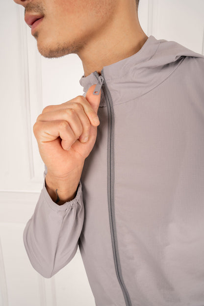Premium Technical Windbreaker Jacket - Grey